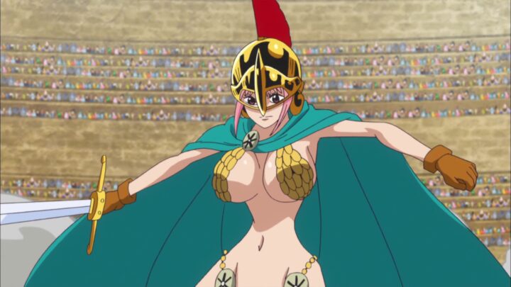 Rebecca's fanservice in ep652-Scene9